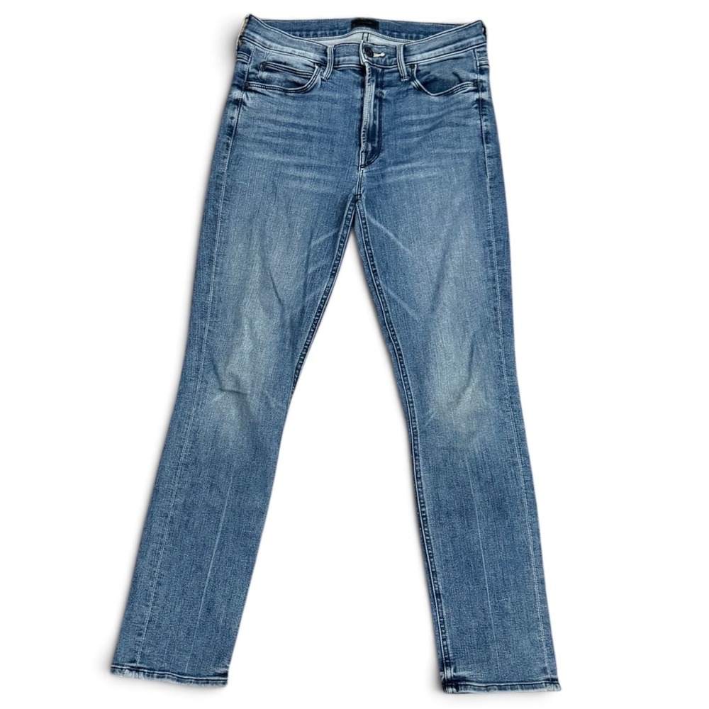 Mother The Mid Rise Dazzler Ankle Women 27 Blue Jeans We The Animals Slim Denim